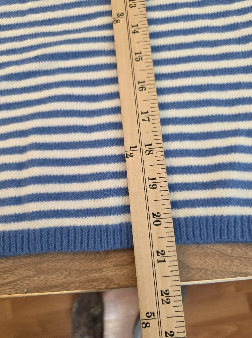 Nautical Breeze Knit Striped Cardigan Medium Button Front Minimalist